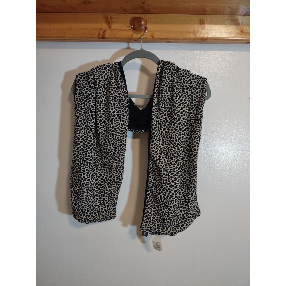 Henri Bendel Scarf Cheetah Black NWT Vintage